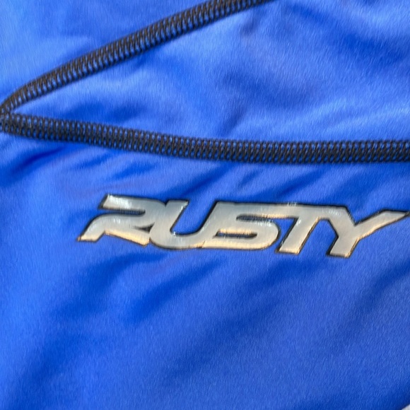 Rusty Neon Blue Short Sleeved Rash guard - Picture 4 of 9